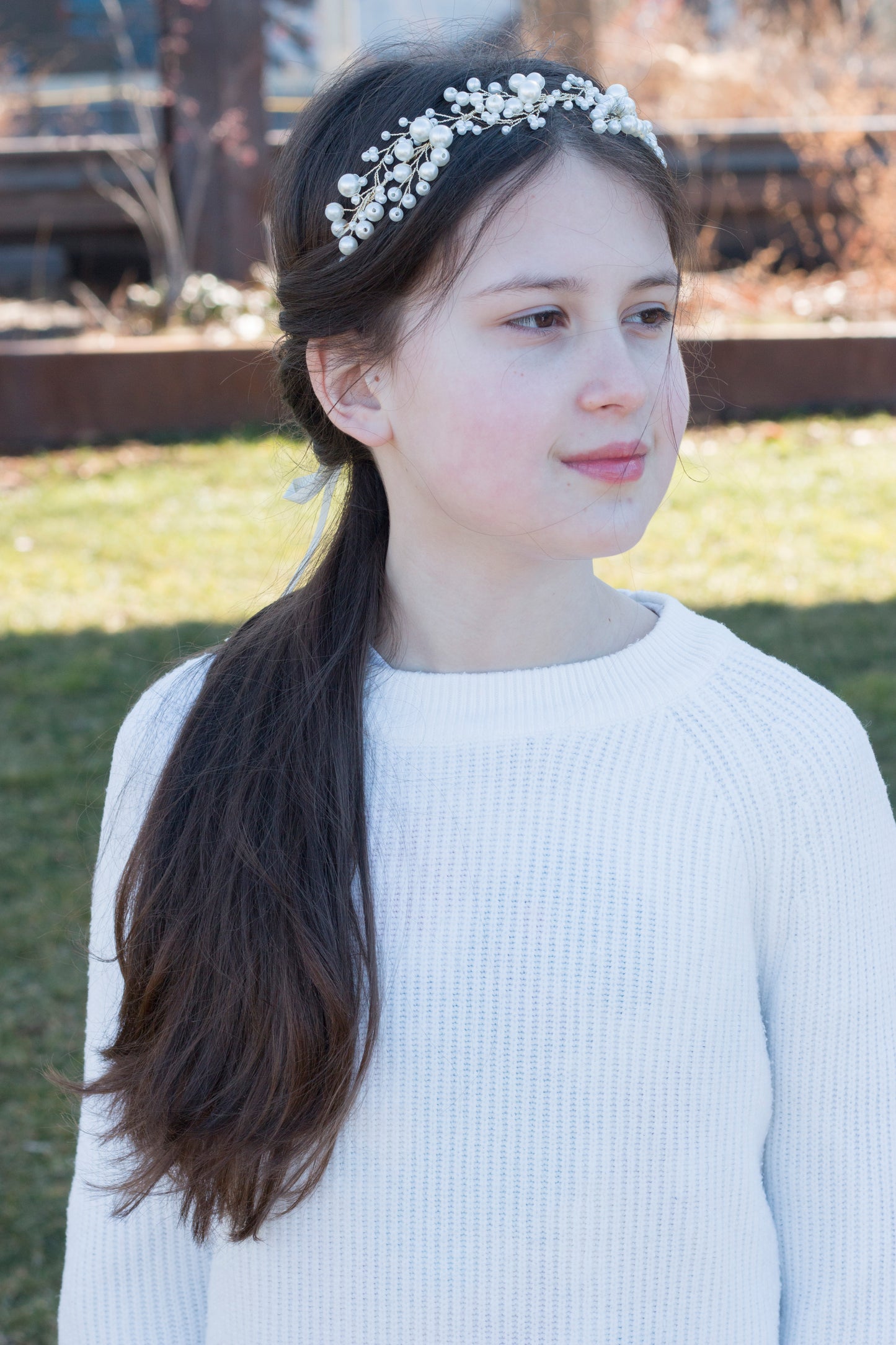 Pearl - Crystal Beads Hairpiece