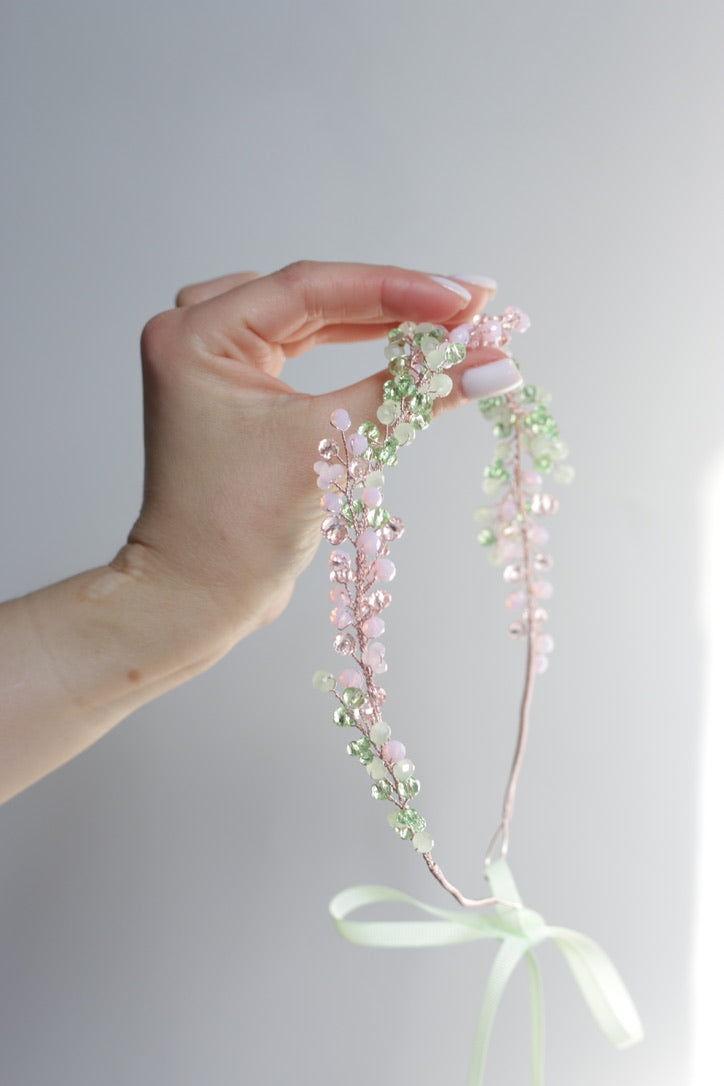 Forrest Rose - Crystal Beads Hairpiece