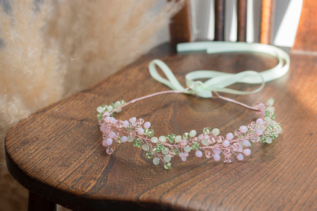 Forrest Rose - Crystal Beads Hairpiece
