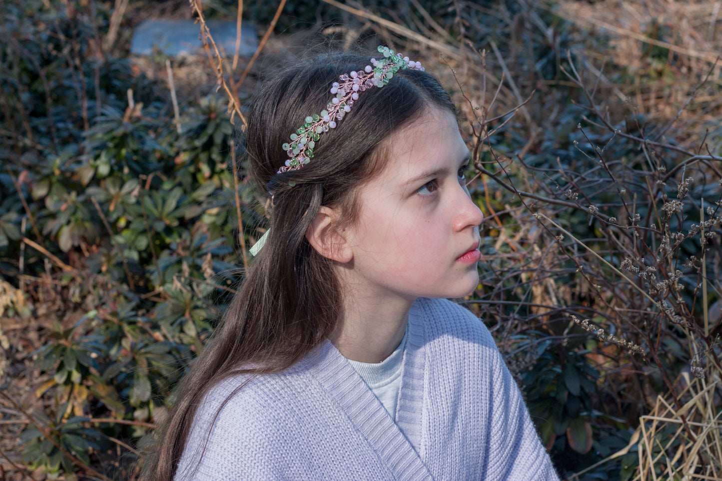 Forrest Rose - Crystal Beads Hairpiece