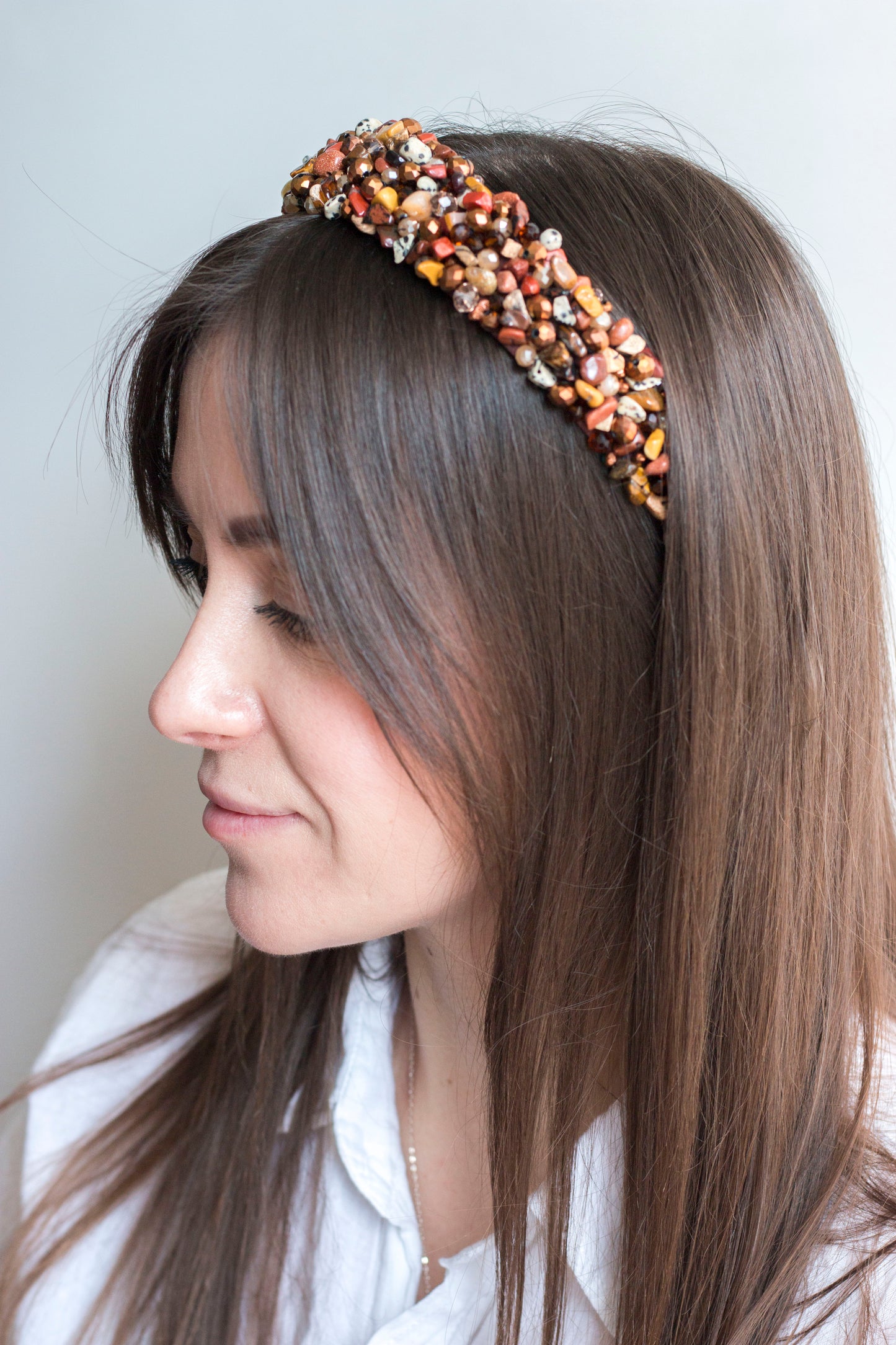 Hazel - Crystal Beads Headband
