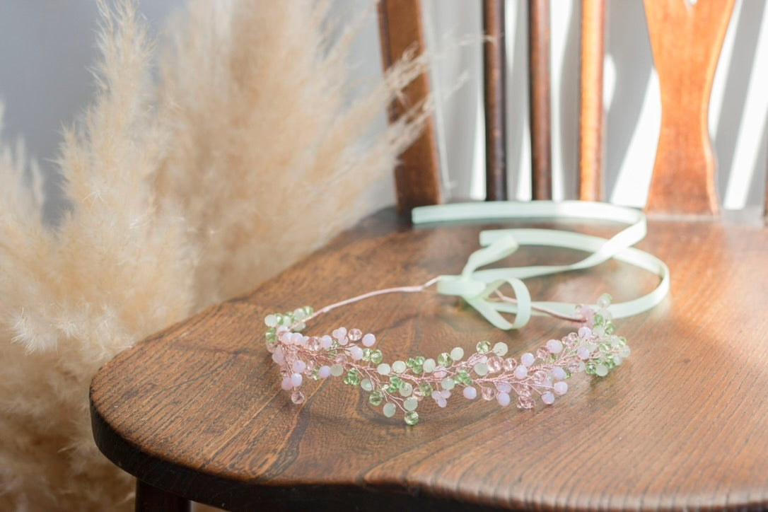 Forrest Rose - Crystal Beads Hairpiece