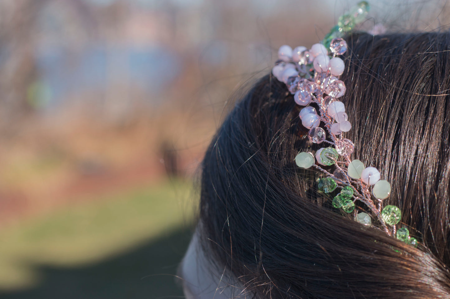 Forrest Rose - Crystal Beads Hairpiece