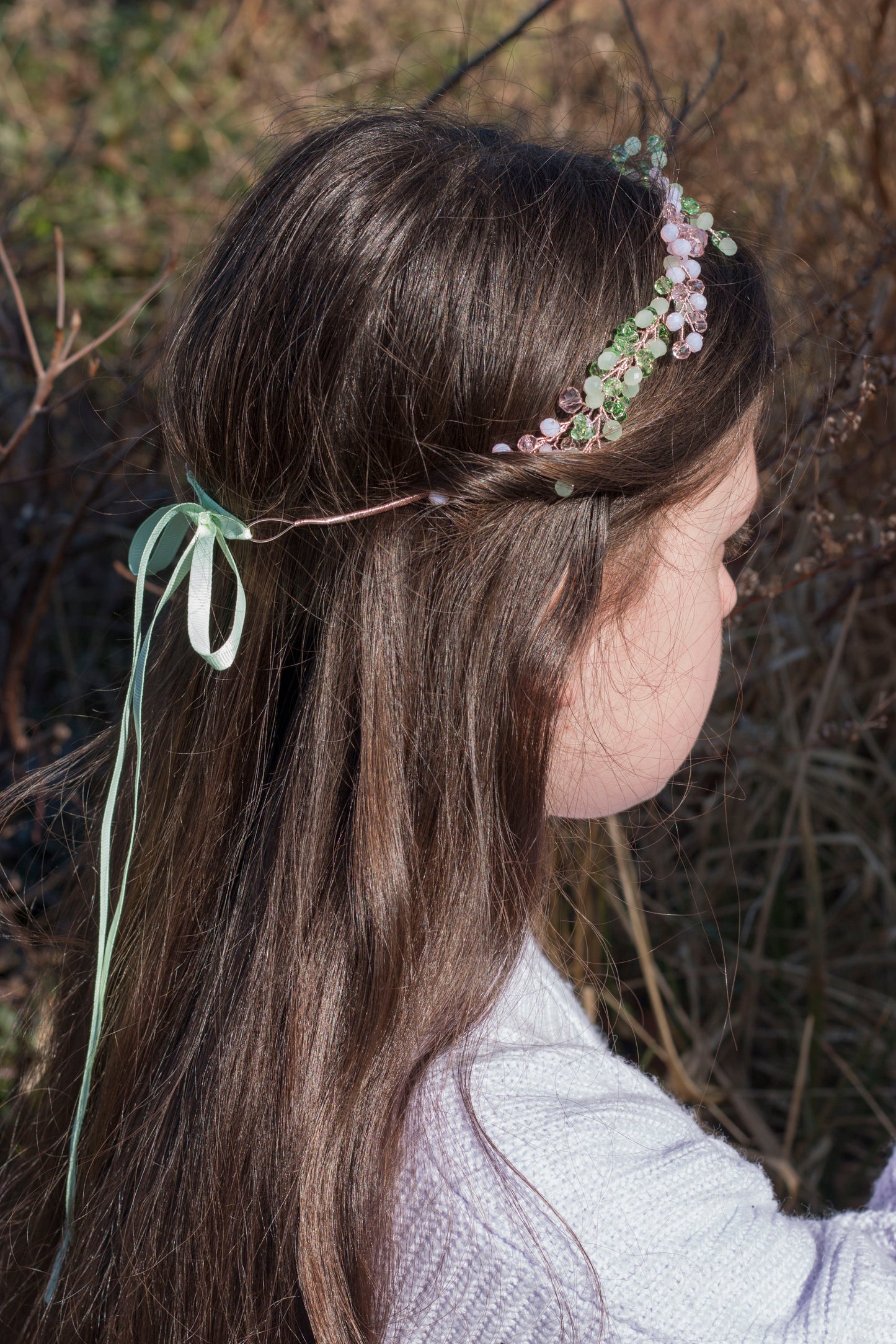 Forrest Rose - Crystal Beads Hairpiece