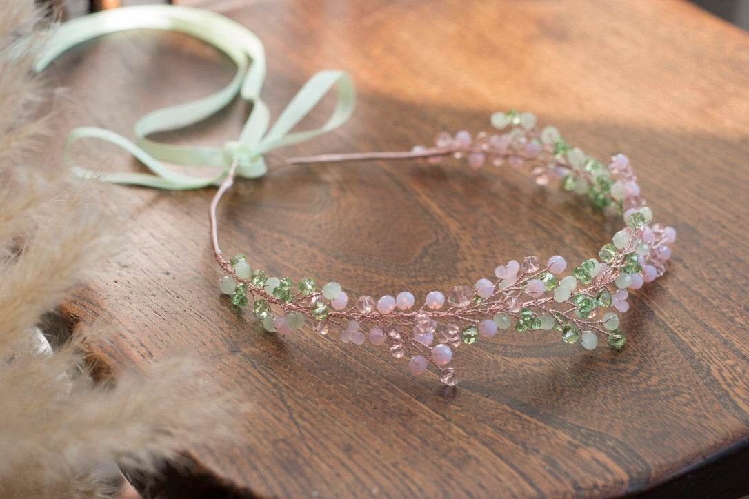 Forrest Rose - Crystal Beads Hairpiece