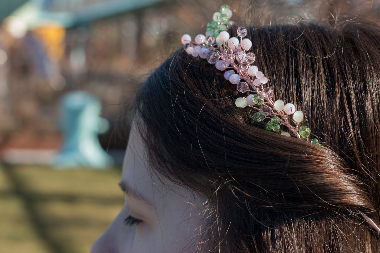 Forrest Rose - Crystal Beads Hairpiece