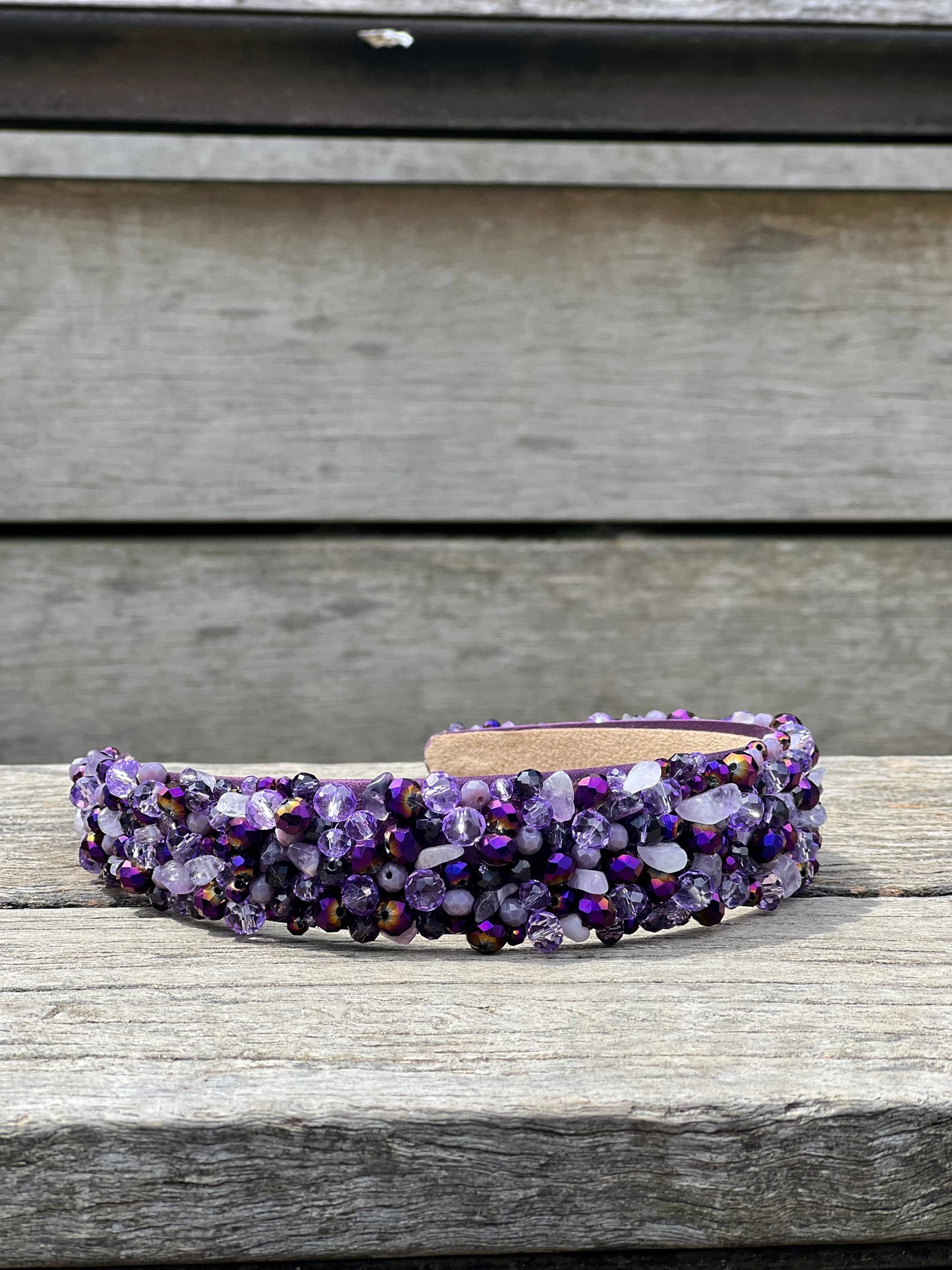 Lavender - Crystal Beads Headband