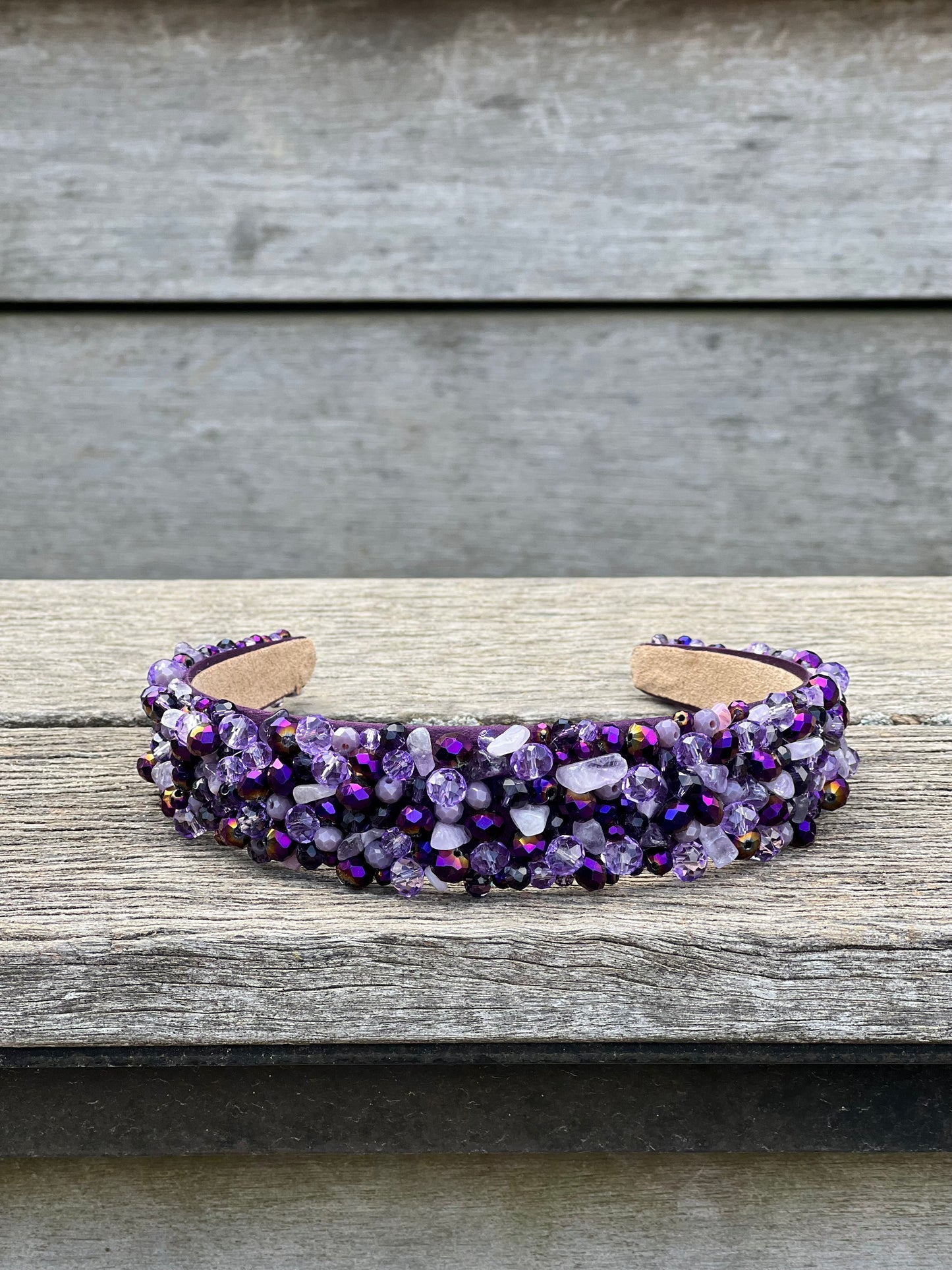 Lavender - Crystal Beads Headband