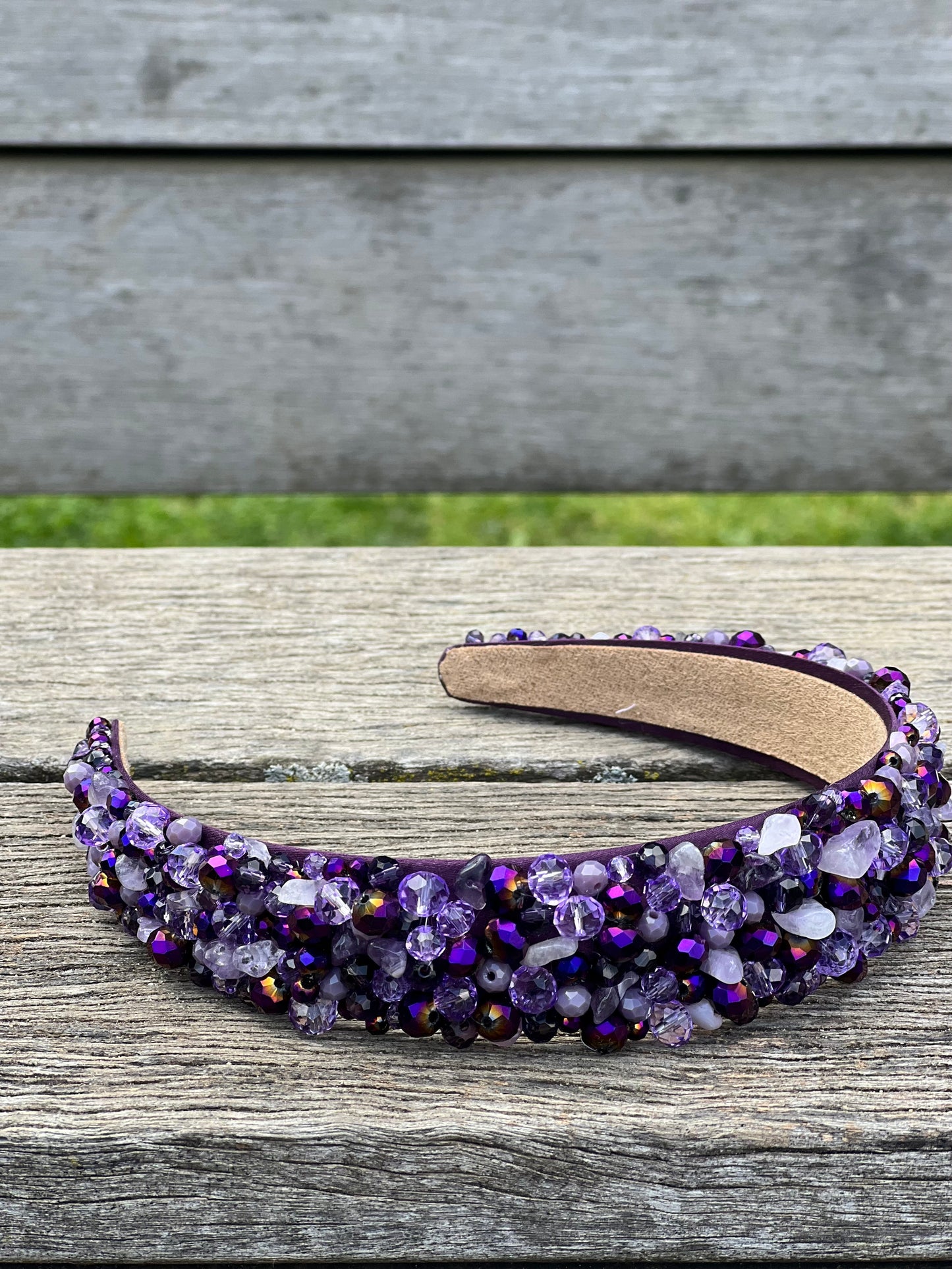 Lavender - Crystal Beads Headband
