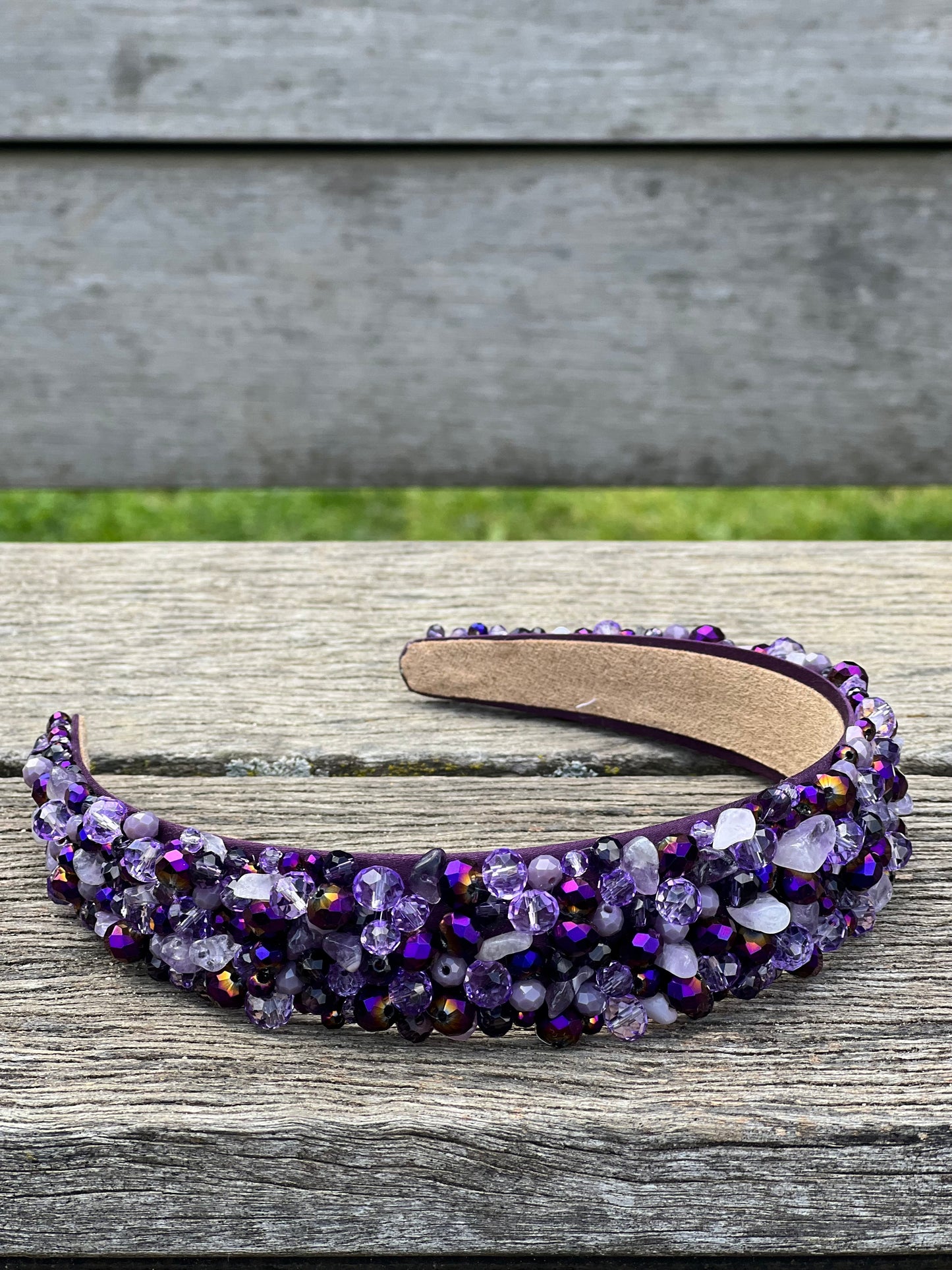 Lavender - Crystal Beads Headband