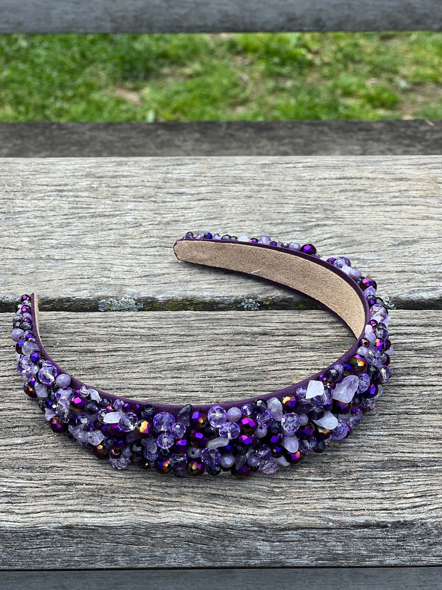 Lavender - Crystal Beads Headband