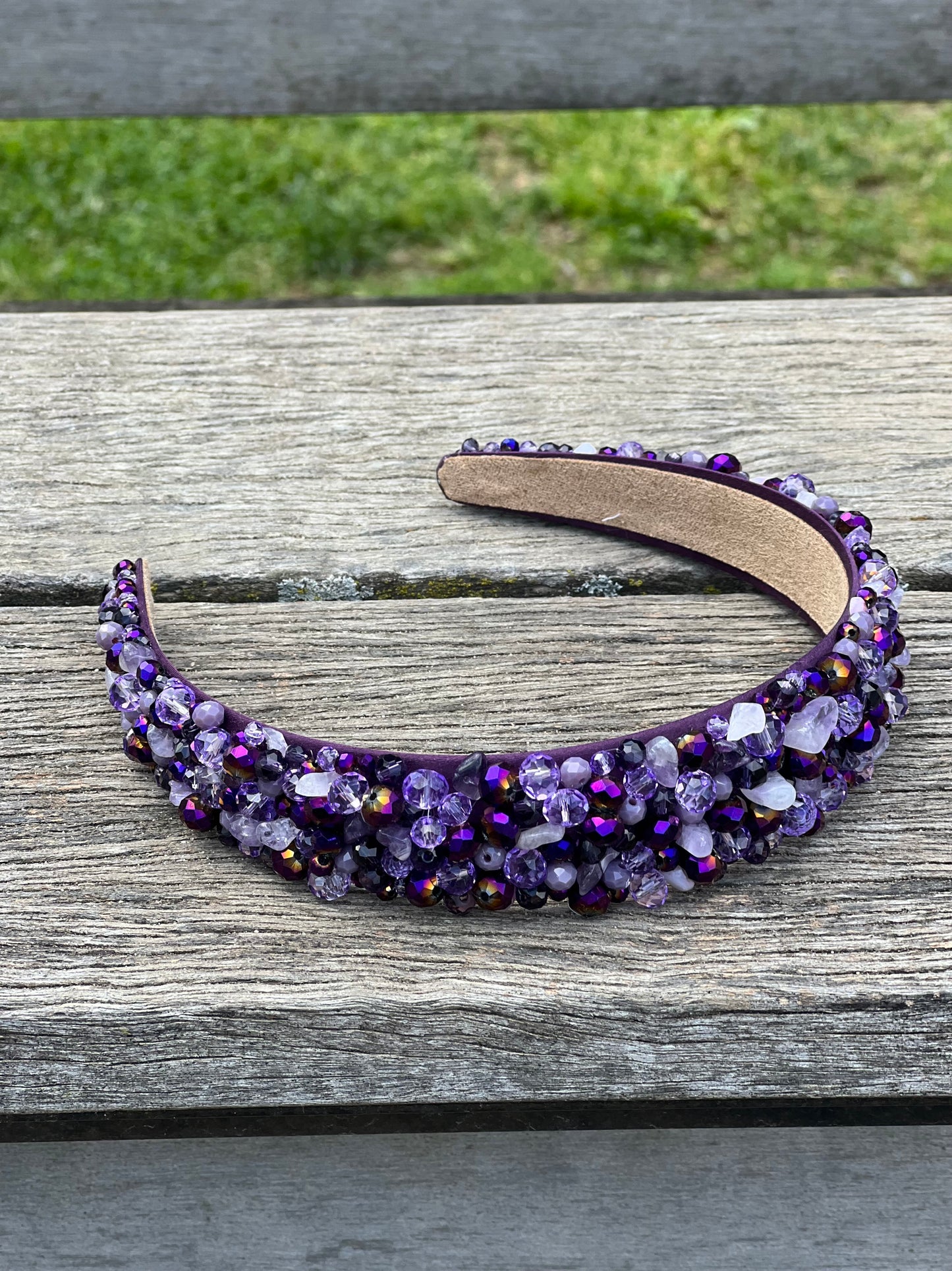 Lavender - Crystal Beads Headband
