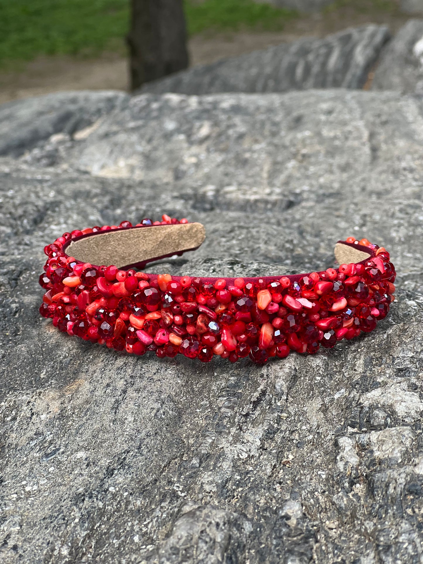 Pomegranate - Crystal Beads Headband